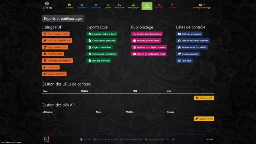 exports et listings